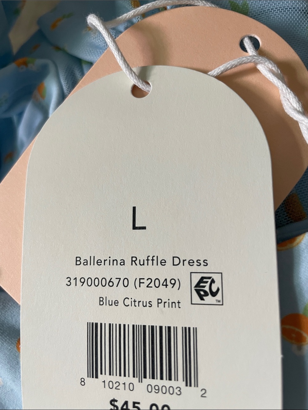 Blogilates Ballerina Ruffle Dress Light Blue Citrus Sundress Large L - Picture 11 of 12